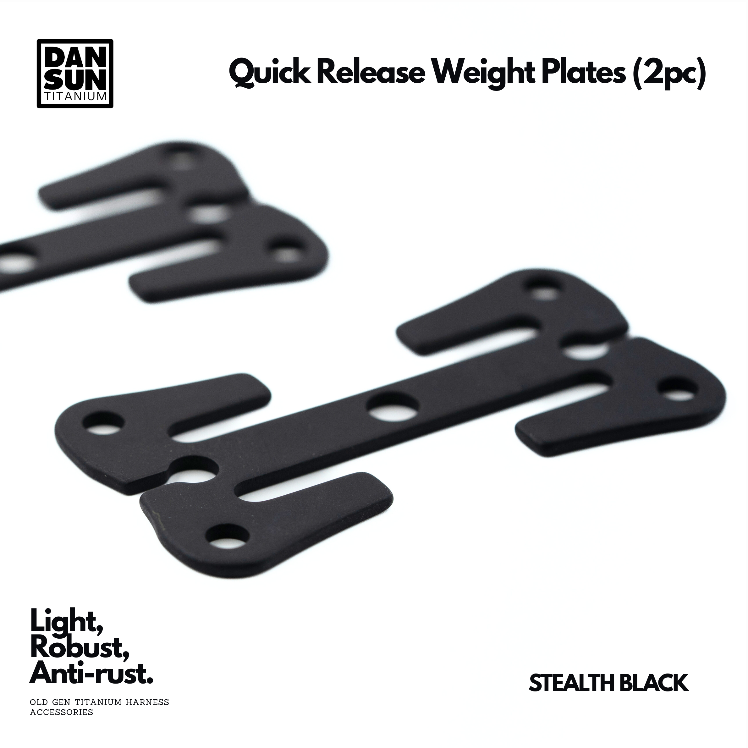 Stealth black weight plates, close-up