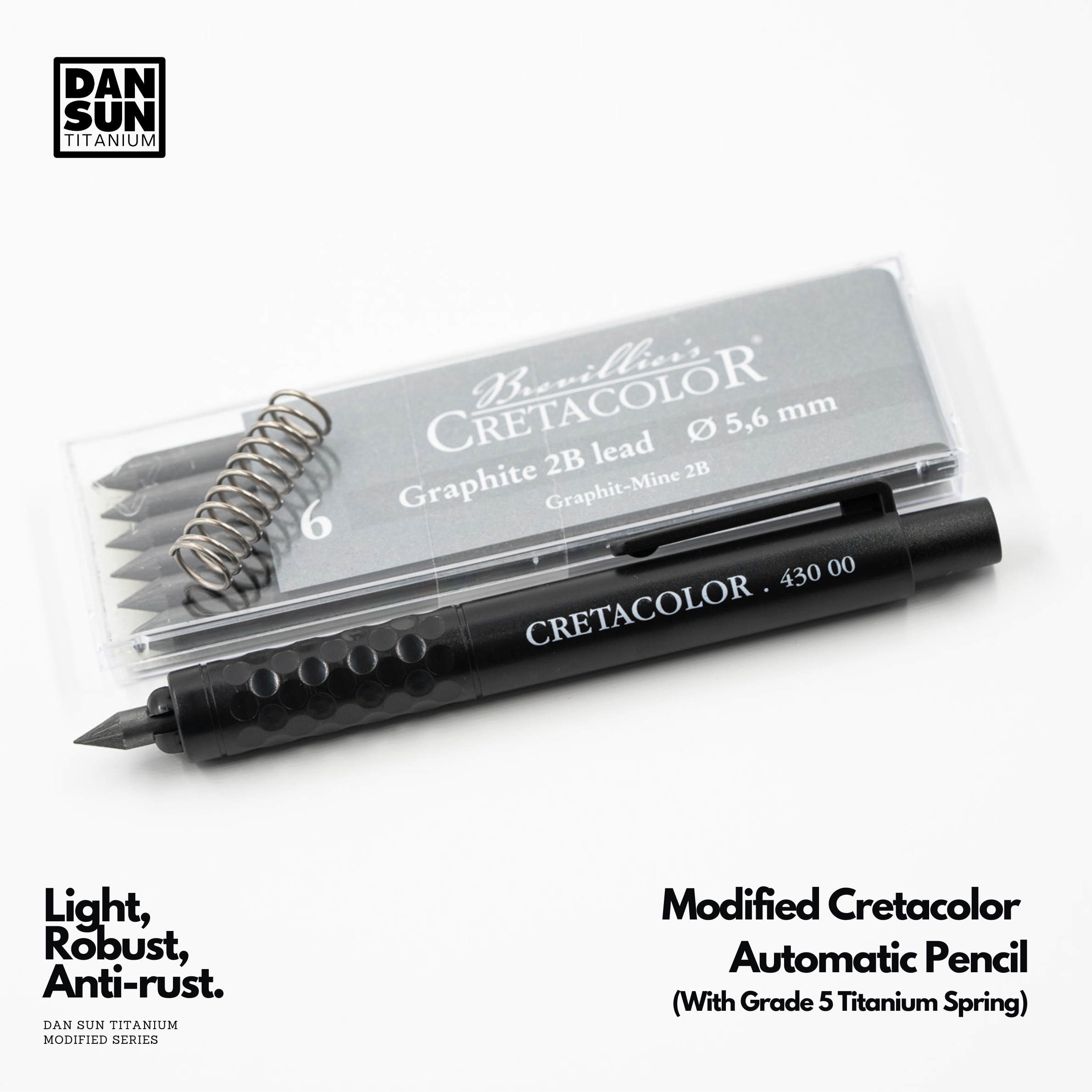 Cretacolor automatic pencil with titanium spring and lead refills