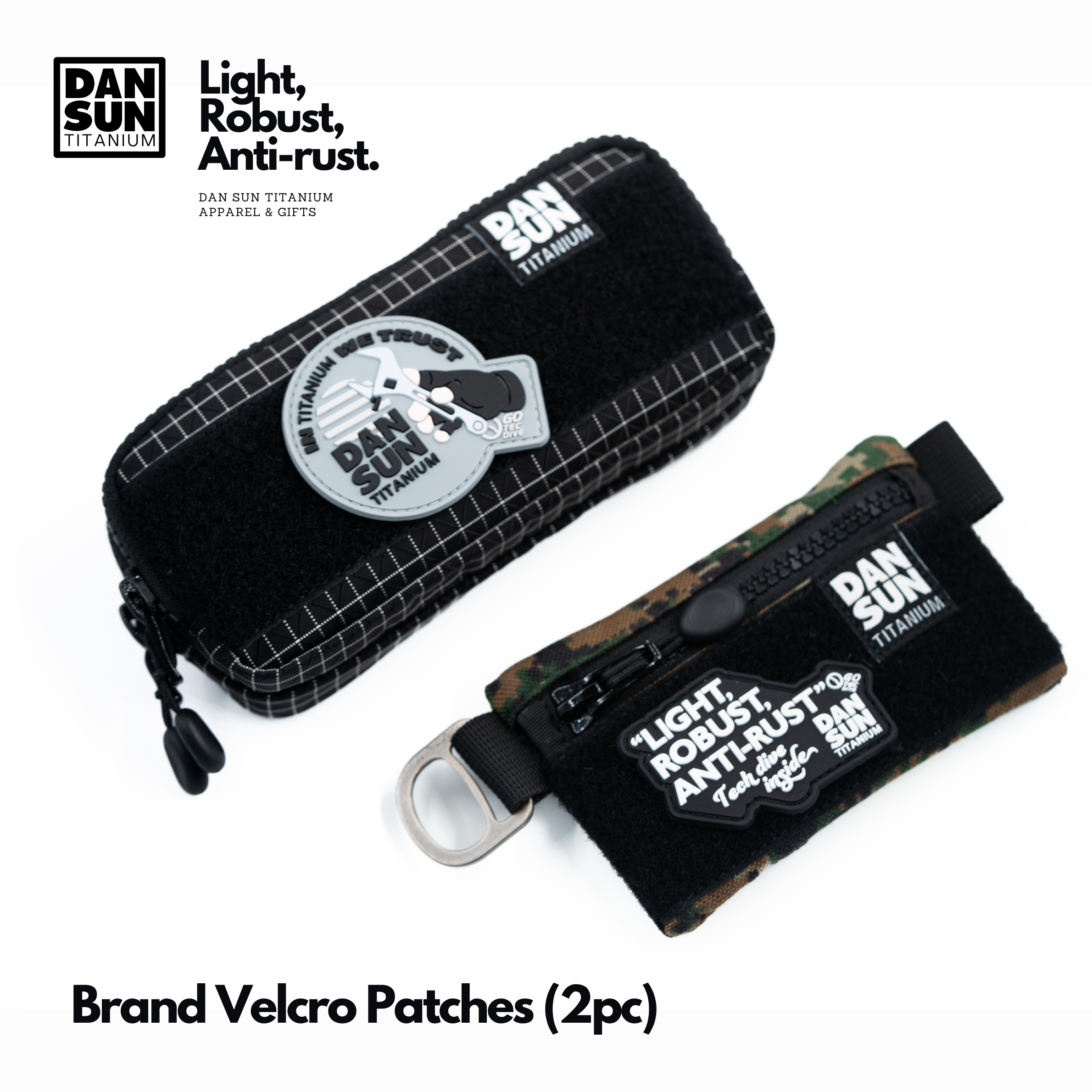 DanSun Velcro patches on two Ocean Tactical pouches
