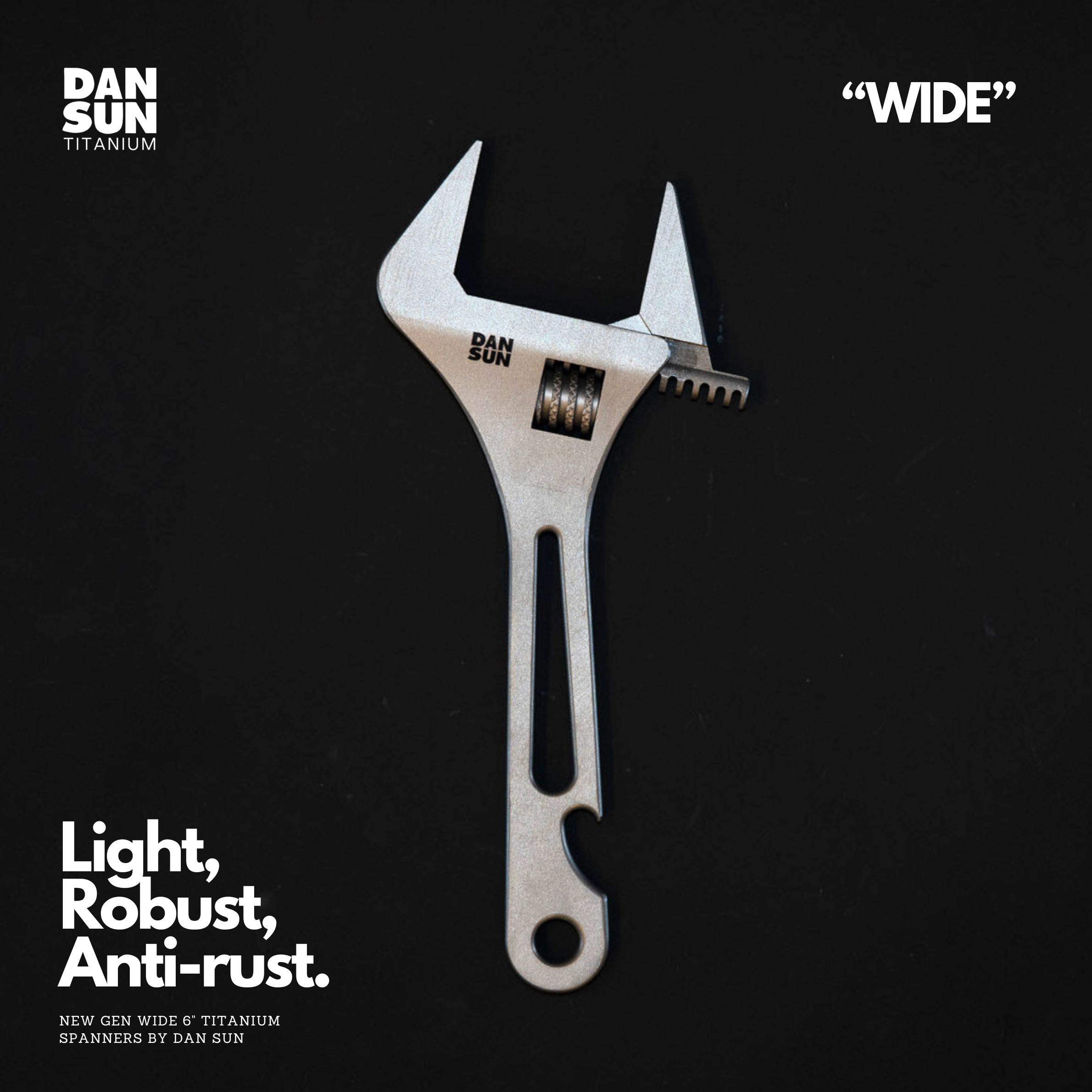 DanSun 6 inch WIDE titanium adjustable spanner