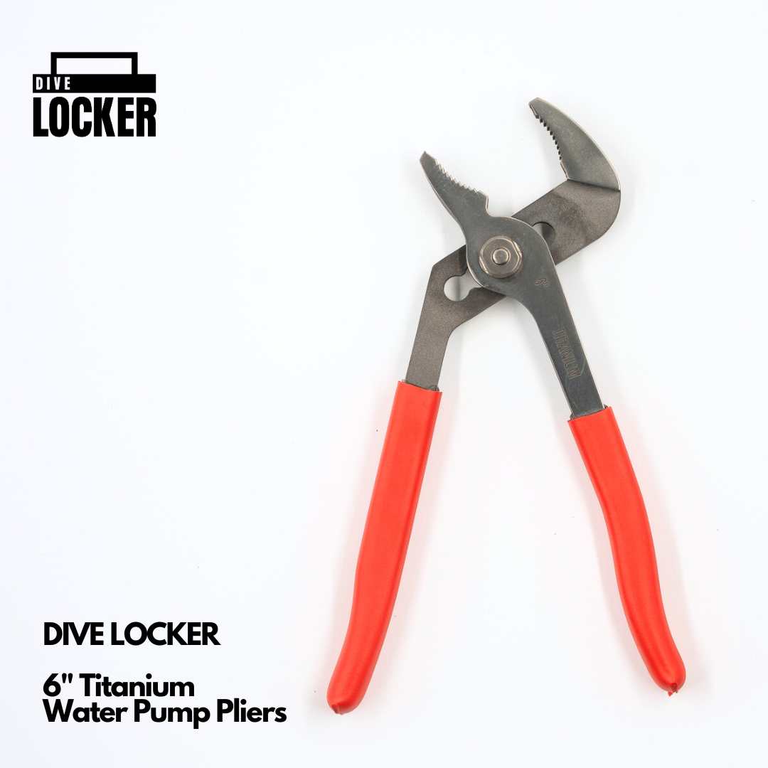 Titanium water pump pliers, front view