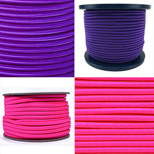 Dluxe 7 mm shock cord spools in purple and pink