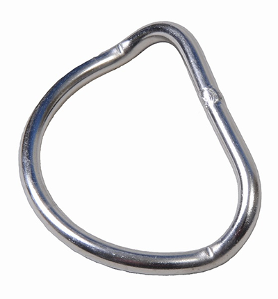 Dluxe bent stainless steel D-ring for shoulder straps