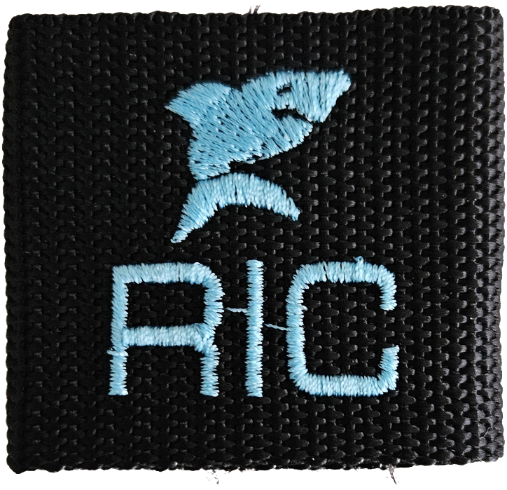 Embroidered BCD badge with shark icon and RIC