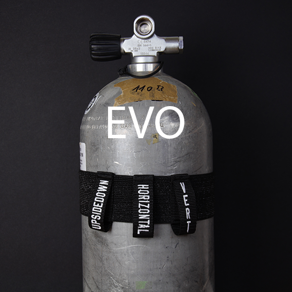 Iconed EVO tank straps on a cylinder