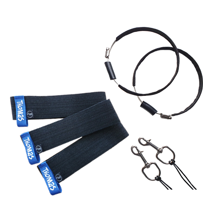 Personalised Dluxe sidemount rigging set EVO with blue tabs