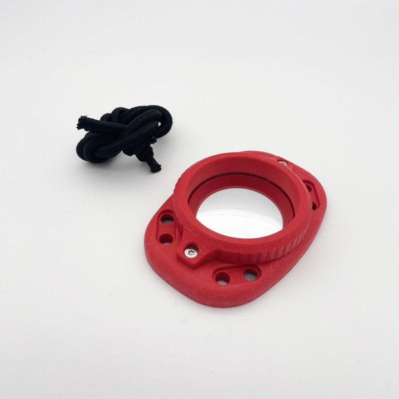 Red NAMMU TECH hand mirror