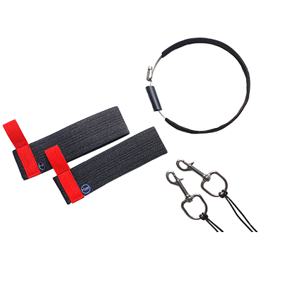 Dluxe stage rigging set STD with straps, clamp and bolt snaps
