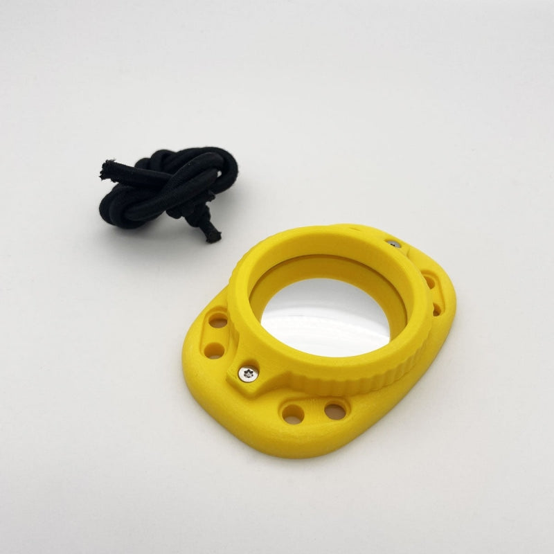 Yellow NAMMU TECH hand mirror