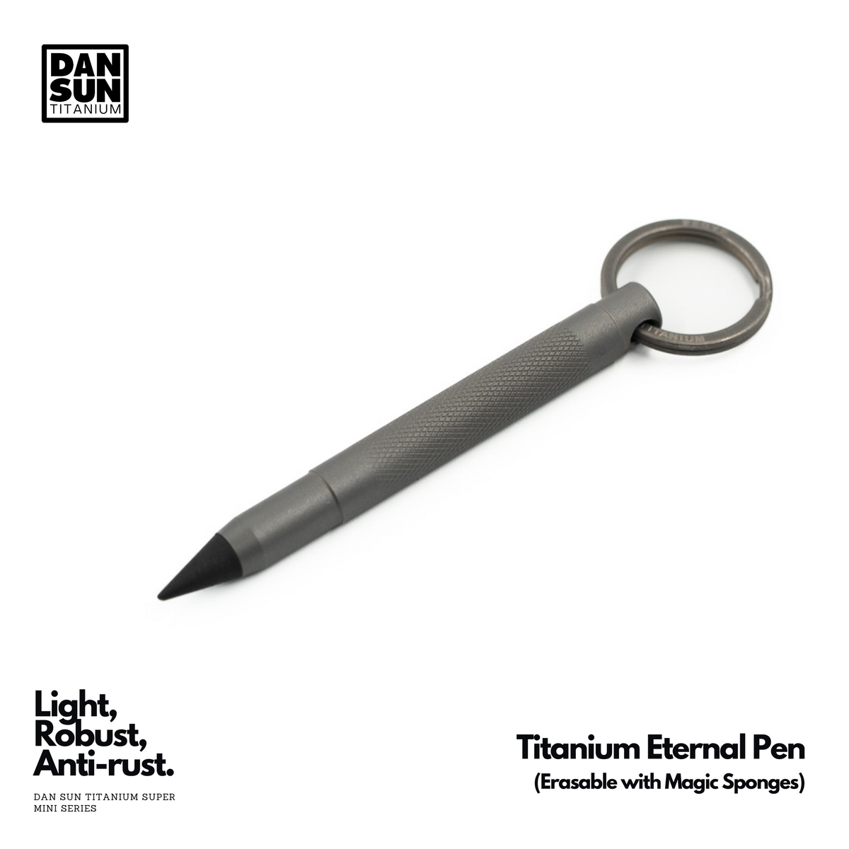 FEGVE short titanium eternal pen with key ring