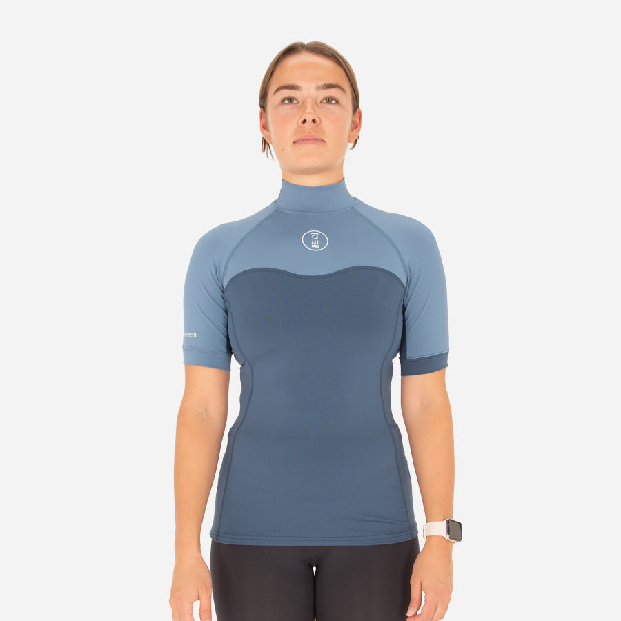Fourth Element Women's Short Sleeve Hydro-T, Ocean Blue