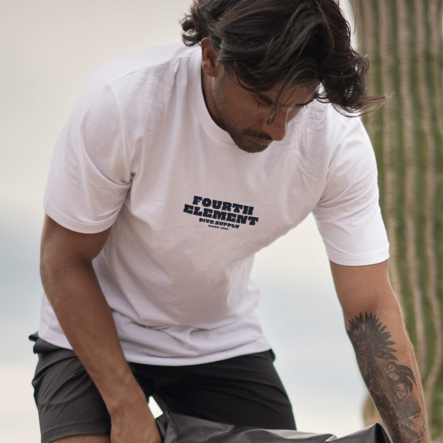 Fourth Element Men's Dive Boat T-Shirt, worn by a diver