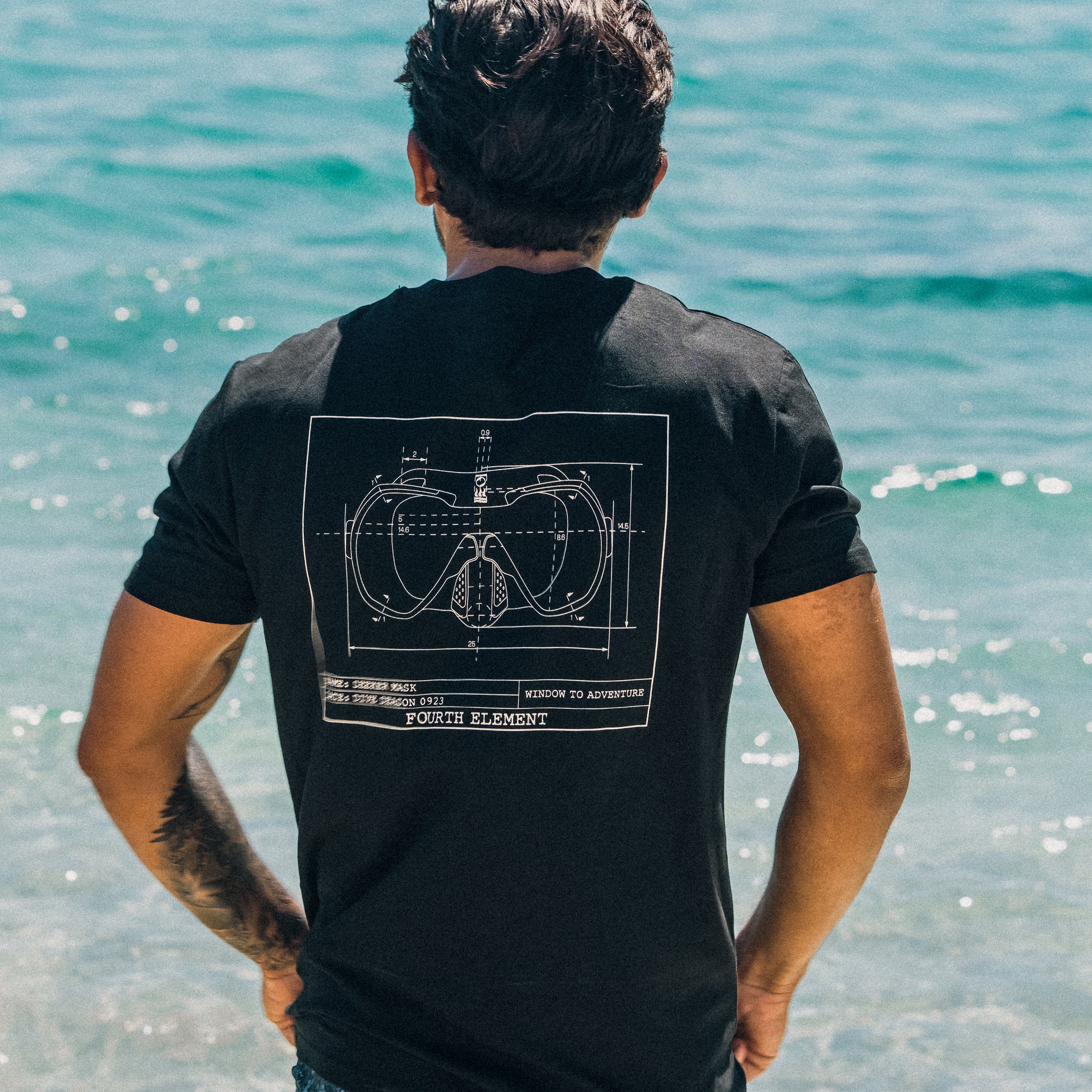 Fourth Element Men's Seeker T-Shirt, worn by a diver