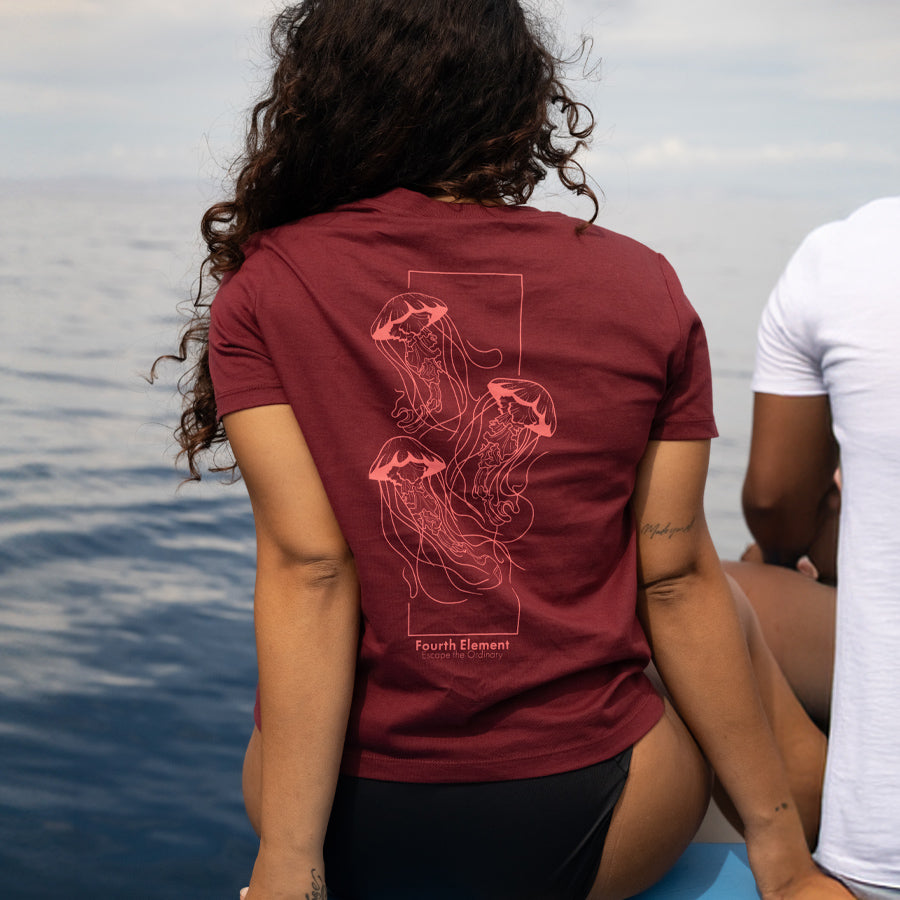 Fourth Element Women's Jellyfish T-Shirt, worn by a diver